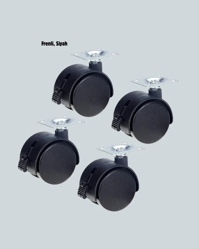 Sessiz Ve Dayanıklı 4’lü Kilitli Tekerlek 4 Cm Mobilya