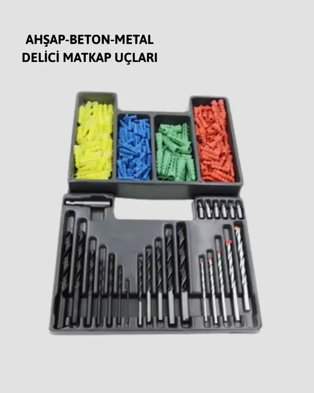 Çok Amaçlı Matkap Ucu Seti 10'lu Organizer İle