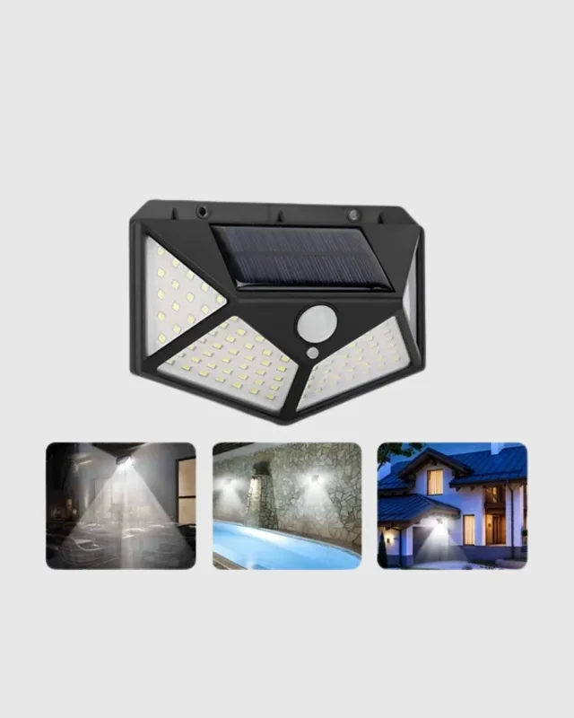 Hareket Sensörlü Güneş Enerjili 100 Led Dış Mekan Lamba