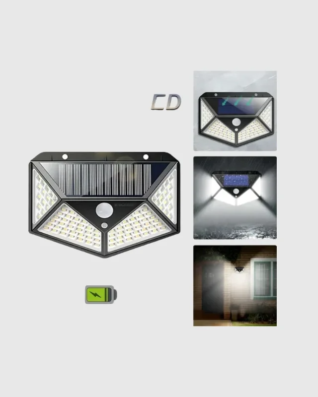 Hareket Sensörlü Güneş Enerjili 100 Led Dış Mekan Lamba
