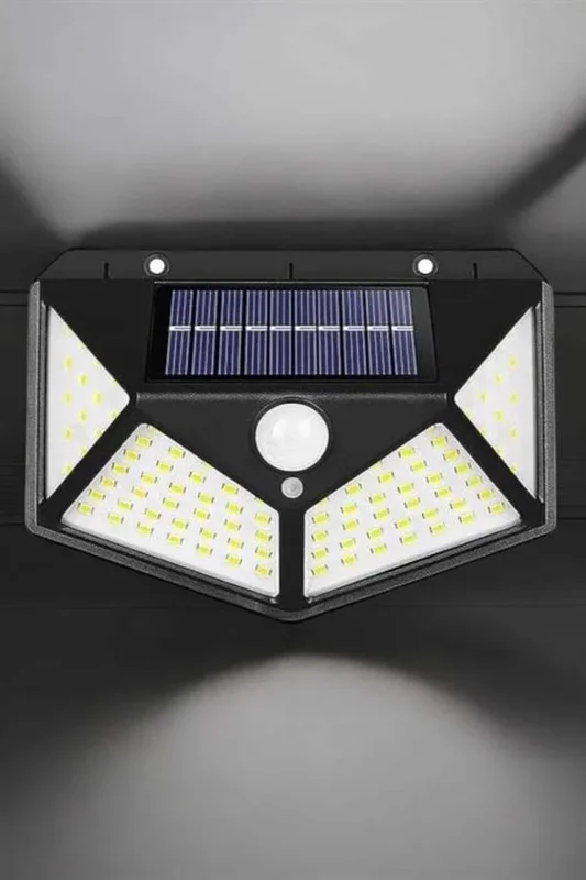 Modern Güneş Enerjili Bahçe Lambası 100 Led