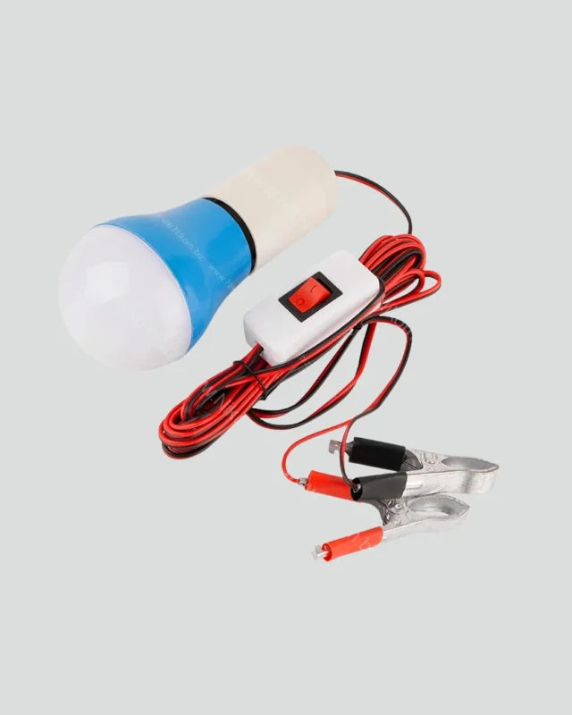 Kamp İçin Timsah Kıskaçlı 12v Led Ampul Acil Durum Lambası
