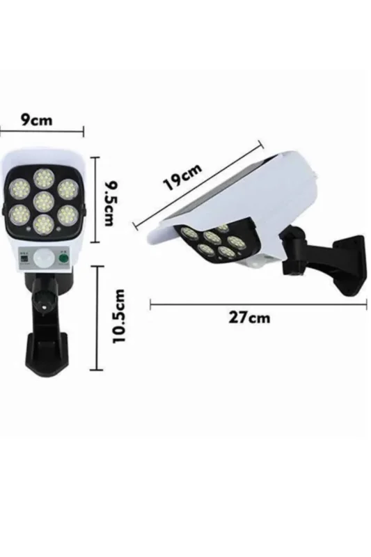 Dönebilen Bahçe Duvar Lambası Güneş Enerjili 2400mah Led