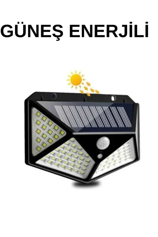 Beyaz Suya Dayanıklı Bahçe Lambası 100 Led Sensörlü 20w