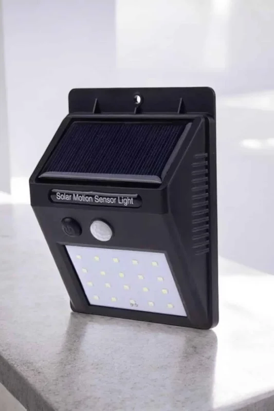 Güneş Enerjili Sensörlü Lamba 20 Led Duvar