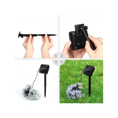 Çiçek Tasarımlı Solar 30 Led Bahçe