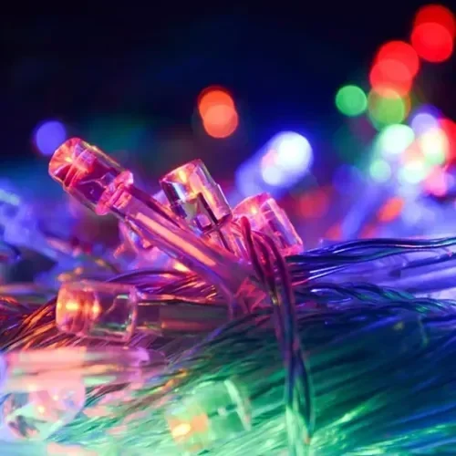 Rgb Renkli 30 Led Pilli 5m Dekoratif