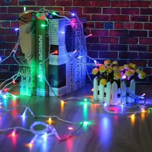 Rgb Renkli 30 Led Pilli 5m Dekoratif