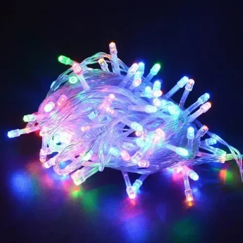 Rgb Renkli 30 Led Pilli 5m Dekoratif