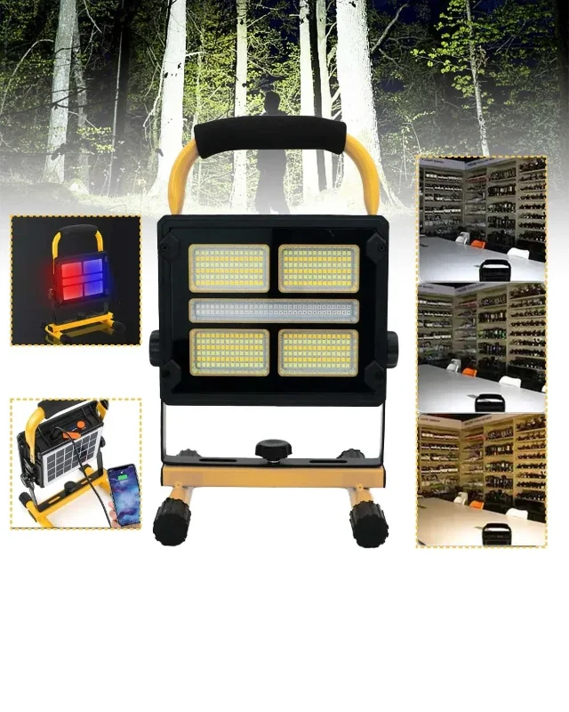 Taşınabilir Led Çalışma Lambası 400 Led Solar Usb Şarjlı