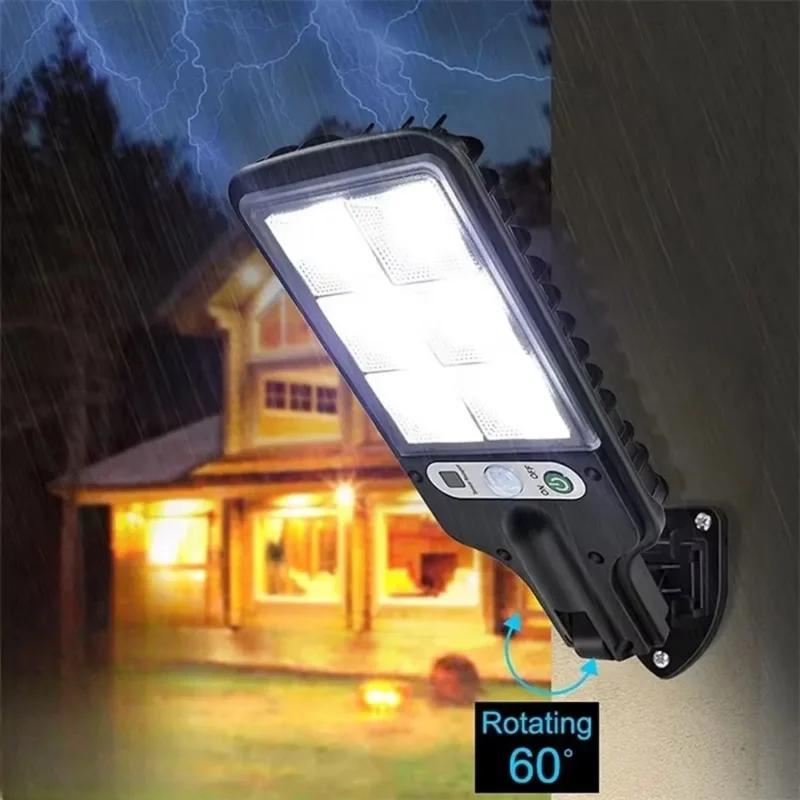 Kumandalı Solar Duvar Led 3 Işık Modu Dış Mekan