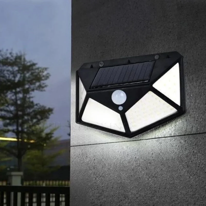 Solar Güneş Enerjili 100 Ledli Bahçe Duvar Lambası 3
