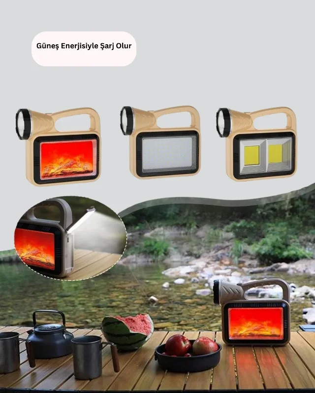 Pratik Led Solar Alev Işığı 1 Adet Dış Mekân Lambası