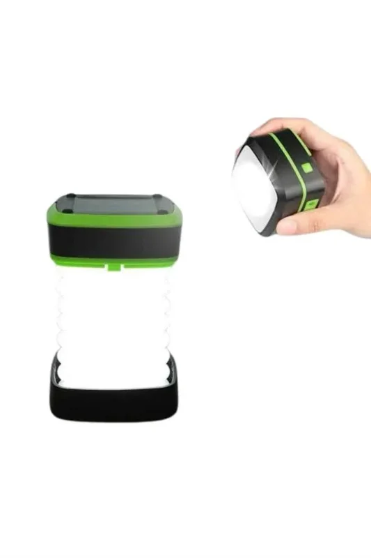 Katlanabilir Solar Şarjlı Led Lamba 1200 Mah El Fenerli