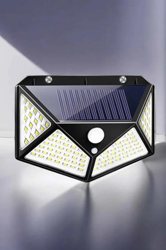 Güneş Enerjili Solar Bahçe Işıklandırma 100 Led Sensörlü 1 Adet