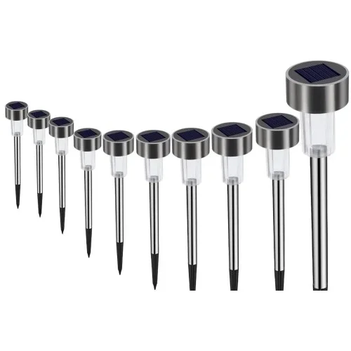 Şık Metal Gövdeli Solar Bahçe Lambası 10'lu Set