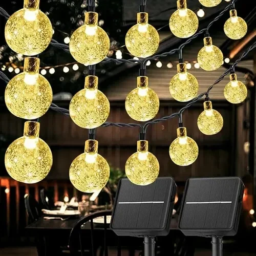 Fonksiyonel 50 Led Solar Işık Zinciri 7 Metre Bahçe