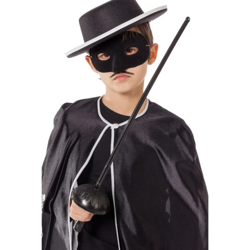 Eğlenceli Zorro Kostüm Aksesuar Seti 67 Cm Maske Ve Kılıç
