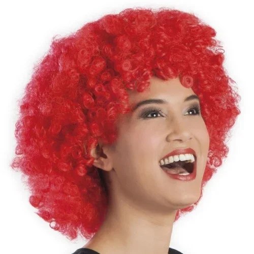Kıvırcık Kırmızı Afro Bonus Peruk 120 Gram