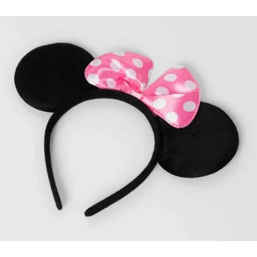 Minnie Mouse Tasarımlı Pembe Fiyonklu Kulak Tacı