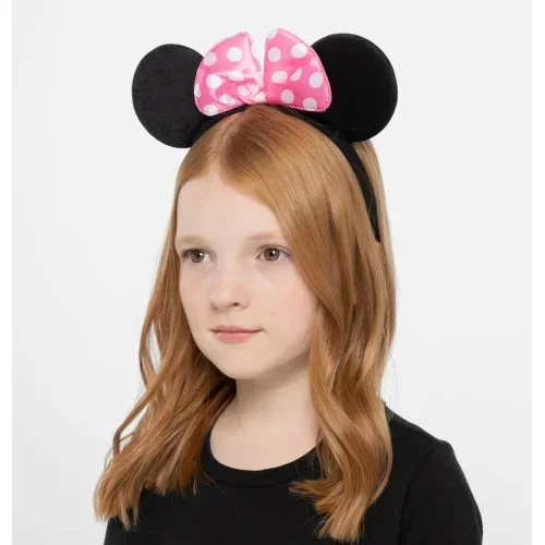 Minnie Mouse Tasarımlı Pembe Fiyonklu Kulak Tacı