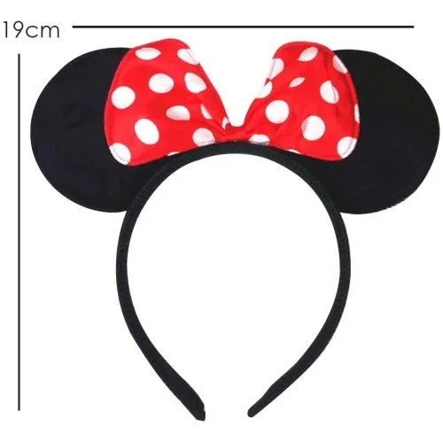 Minnie Mouse Kafa Bandı Kırmızı Fiyonklu 1 Adet