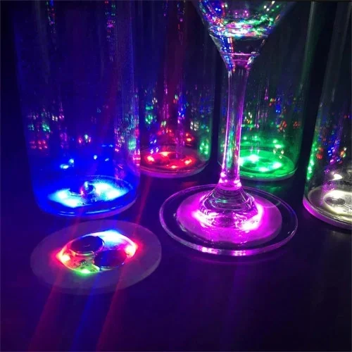 Şık Işıklı Bardak Altı Aparatı 6 Cm Çap 1 Adet