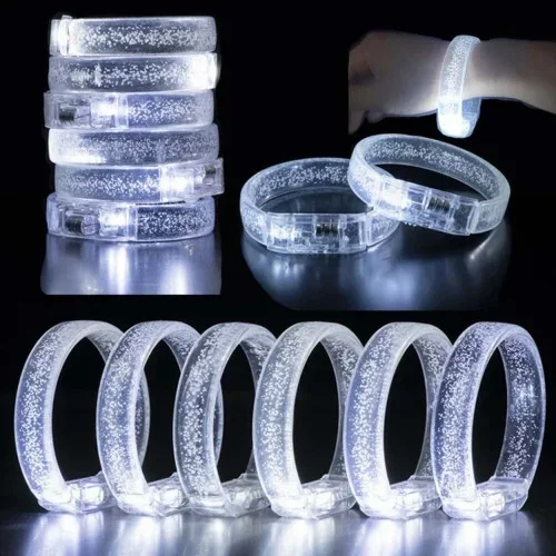 Şık Led Işıklı Baskılı Pilli Bileklik 1,5 Cm Genişlik