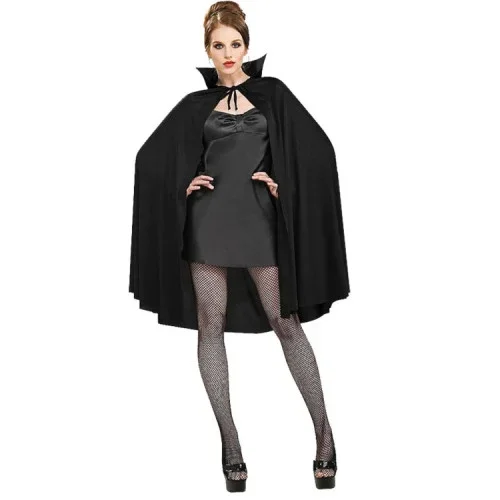 Premium Siyah Yakalı Halloween Pelerini 90 Cm