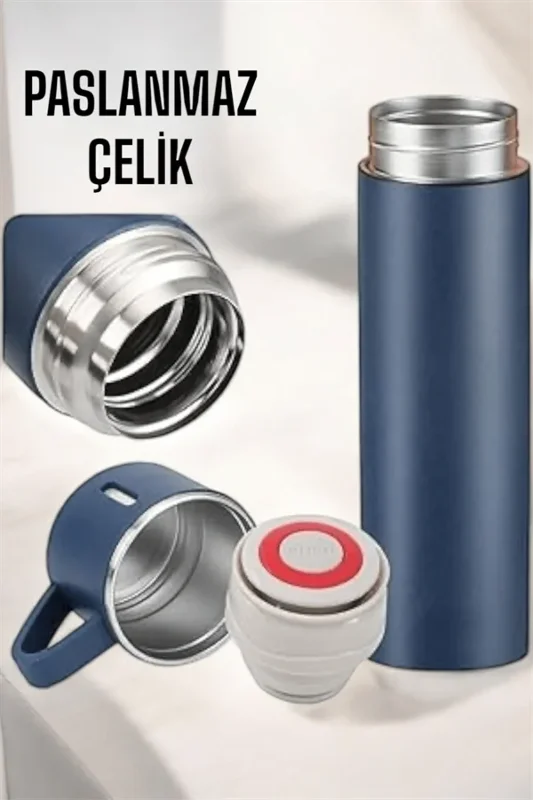 Vakumlu Paslanmaz Çelik 3'lü Termos Seti 500 Ml Isı Koruma