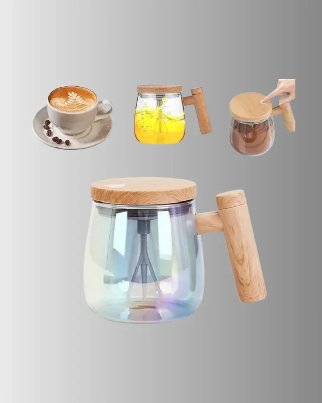 Sızdırmaz 3d Karıştırma Kupa 400 Ml Cam Gövde