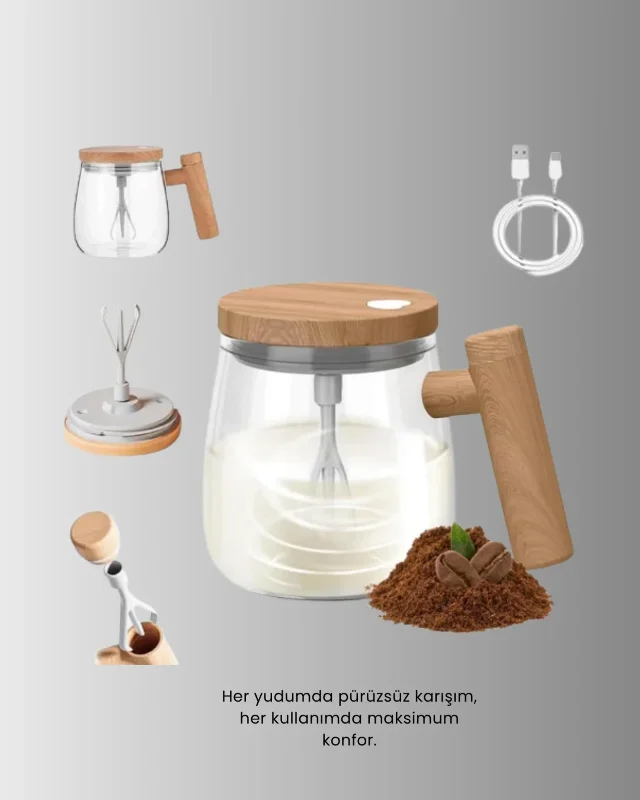 Akıllı Usb Şarjlı Karıştırıcı Kupa 400 Ml Su Geçirmez