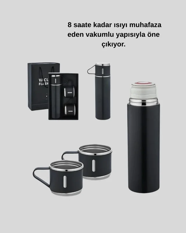 Şık Tasarımlı 500 Ml Vakumlu Termos Sızdırmaz Kapaklı