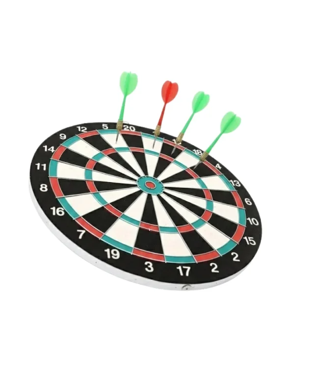 Eğlenceli Dart Tahtası Seti 17 İnç 4 Adet Dart Oku İle