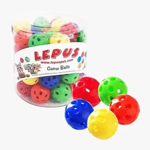 Eğlenceli Çıngıraklı Kedi Topu 100'lü Paket