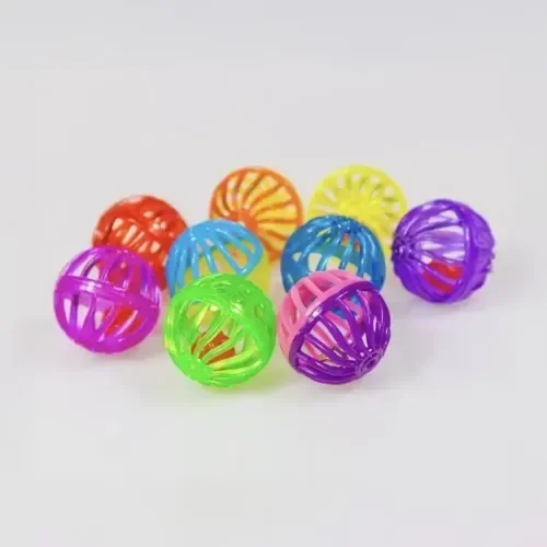 Eğlenceli Çıngıraklı Kedi Topu 100'lü Paket