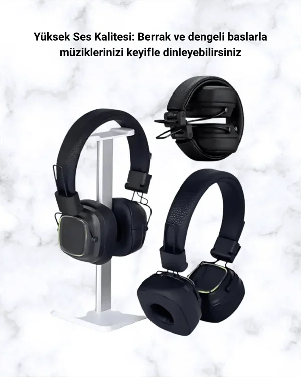 Bluetooth 5.3 Kulak Üstü Kulaklık Rgb Işıklı Tasarım