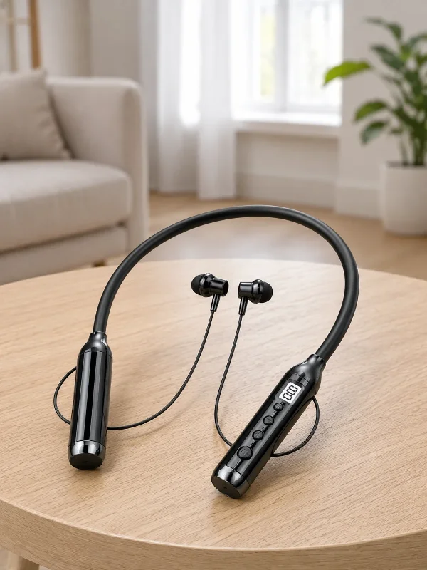 Bluetooth Kulaklık Dijital Göstergeli 600 Saat Müzik Süresi