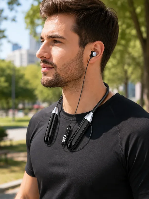 Kablosuz Bluetooth Kulaklık Boyun Tipi Uzun Süreli Kullanım