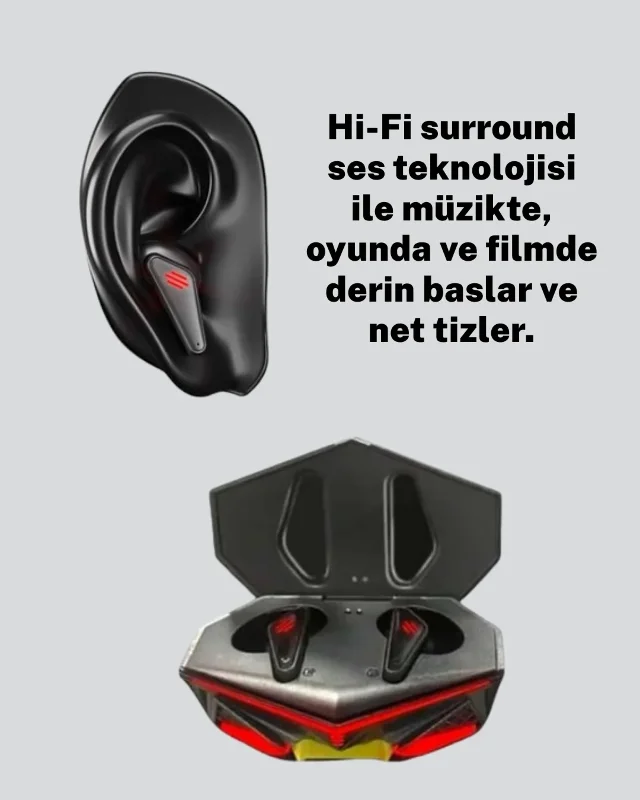 Ergonomik Kablosuz Kulaklık Gürültü Önleyici Bluetooth 5.0