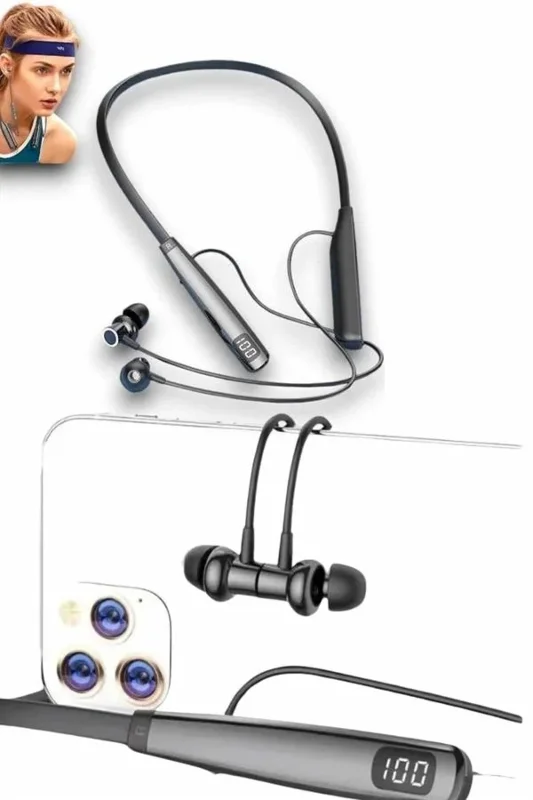 Sporcu Kulaklık 100 Saat Şarj Kapasiteli Bluetooth 5.3