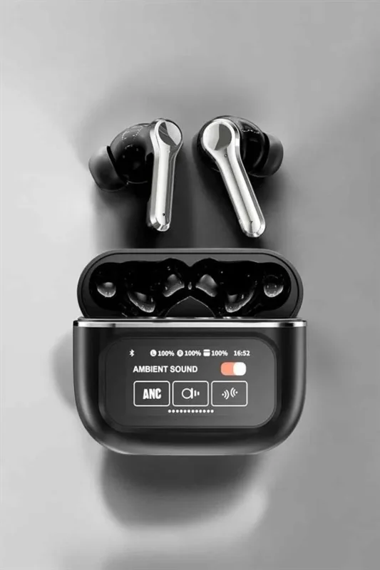 Kablosuz Bluetooth Kulaklık Ekranlı Uzun Şarj Süreli