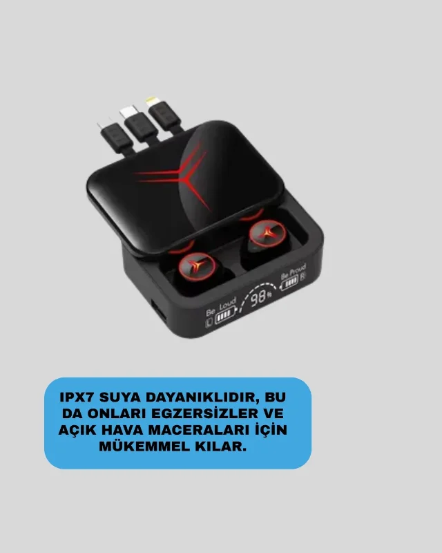 Bluetooth 5.3 Kulaklık İle Taşınabilir Şarj Kutusu