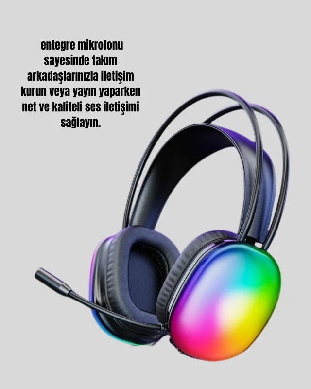 Ergonomik Rgb Işıklı Bluetooth 5.3 Gaming Kulaklık 280 Gram