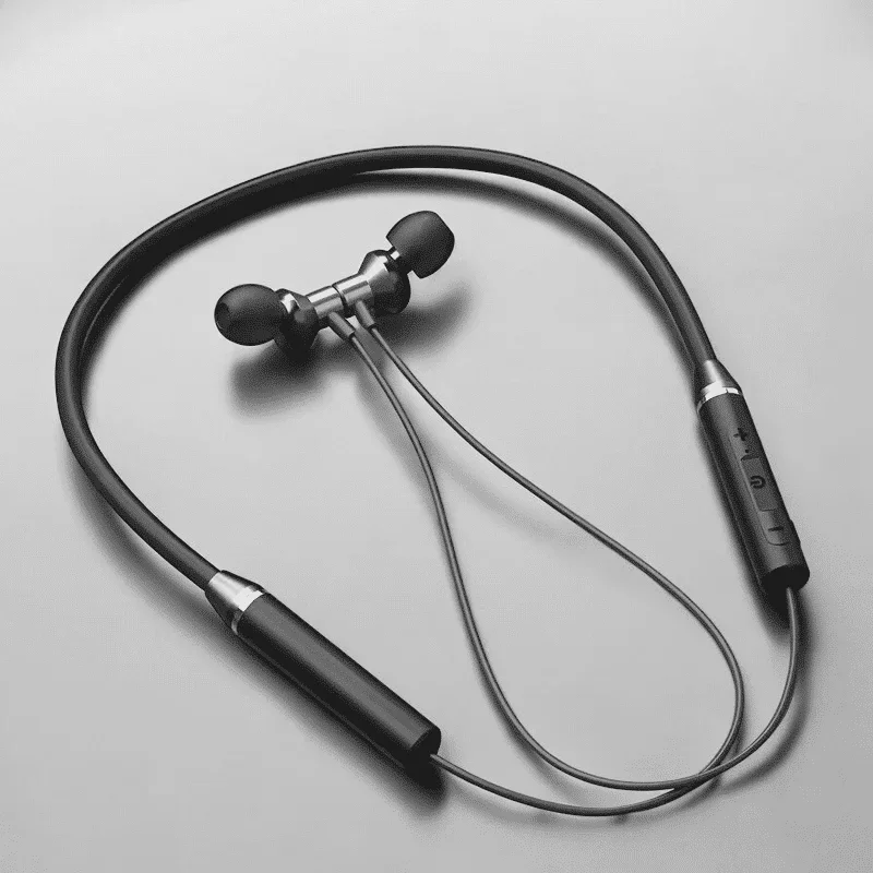 Siyah Kablolu Bluetooth Kulaklık Boyun Bantlı 100 Saat Anc