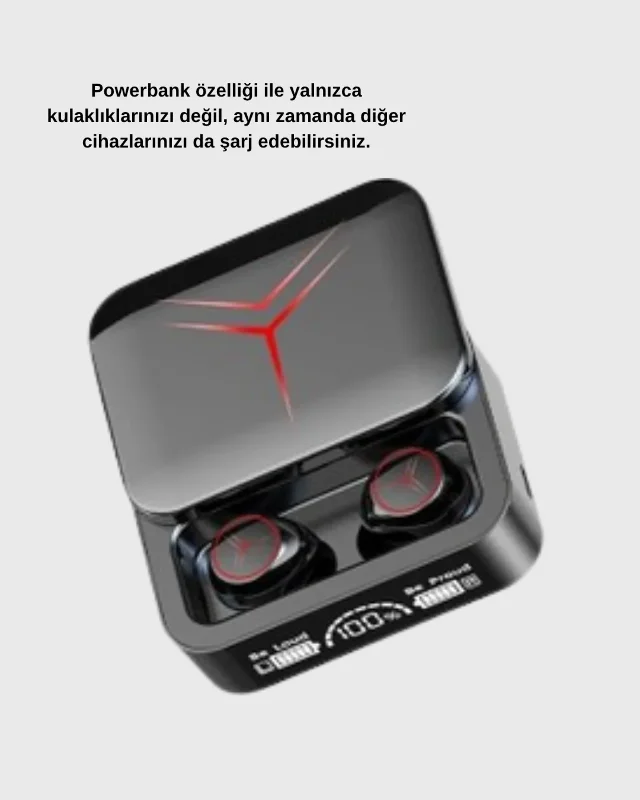 Bluetooth Kablosuz Kulaklık Powerbank Özellikli Uzun Pil Ömrü