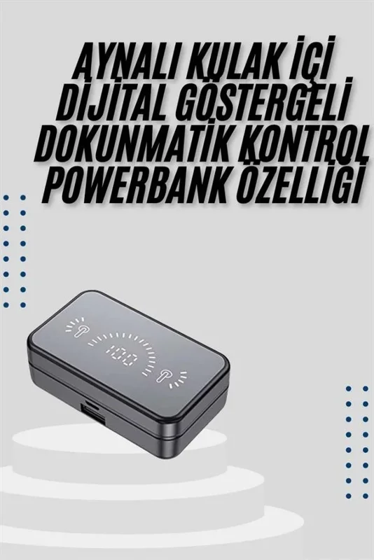 Kablosuz Kulaklık Powerbank Özellikli Bluetooth 2000 Mah