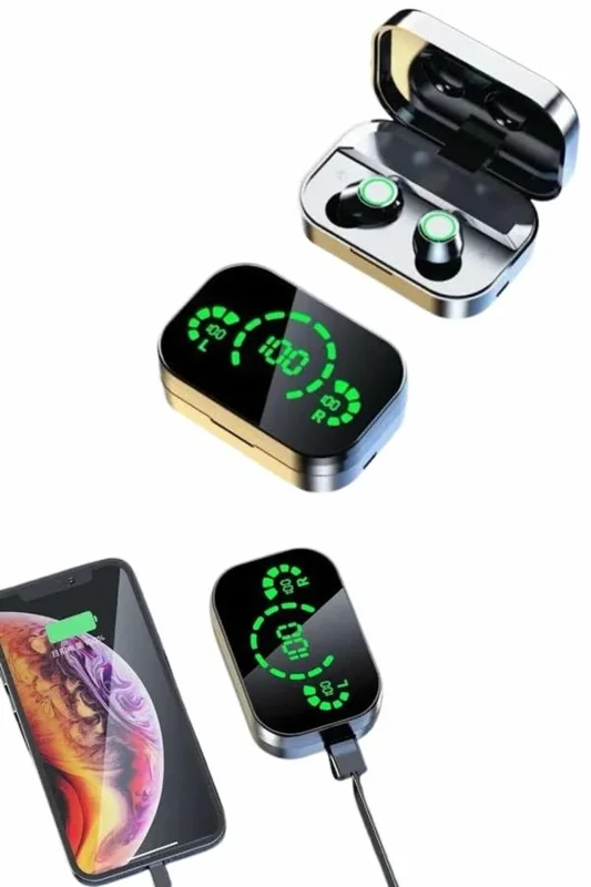 Bluetooth Kulaklık Çift Telefon Desteği İle Powerbankli