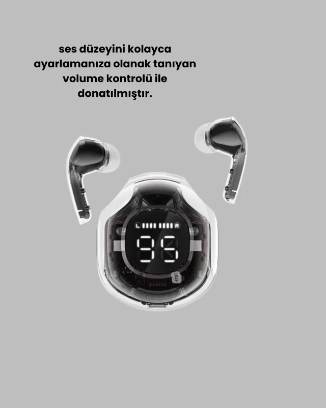 Kablosuz Bluetooth Kulaklık 30mm Sürücü Led Ekranlı