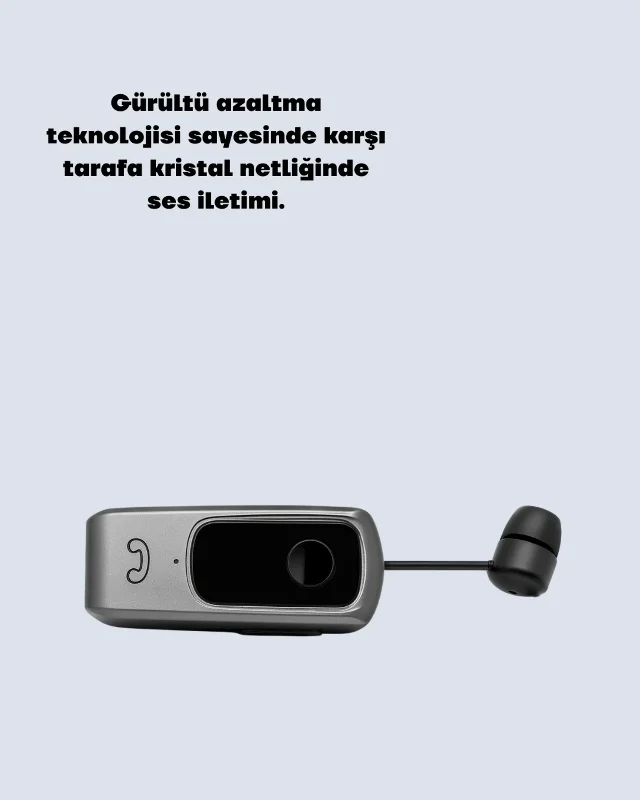 Pratik Klipsli Bluetooth Kulaklık 10 Saat Konuşma Süresi